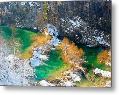 Plitvice Metal Print featuring the photograph Green River by Peter Kennett
