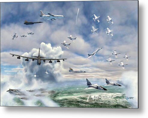 Air Force Base Metal Print featuring the painting Griffiss Air Force Base by David Luebbert