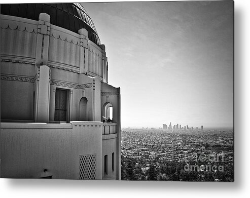 Griffith Park Metal Print featuring the photograph Griffith Observatory and Downtown Los Angeles by Kirt Tisdale