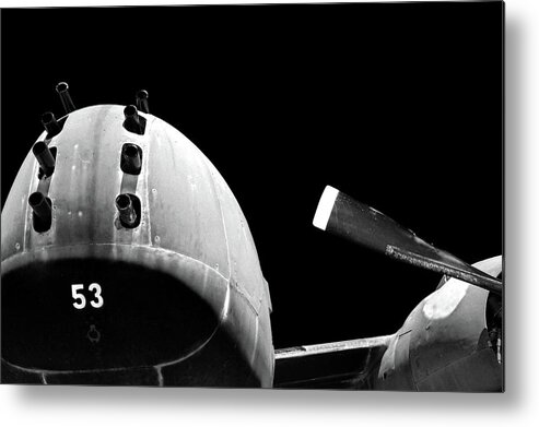 Plane Metal Print featuring the photograph Guns bw #78 by Raymond Magnani