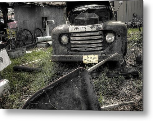 Truck Metal Print featuring the photograph Haint For Sale by Mike Eingle