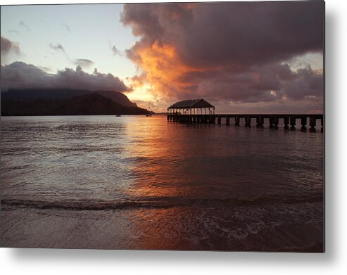 Hanalei Bay Metal Print featuring the photograph Hanalei Sunset by Kelly Wade