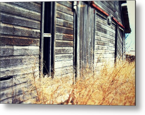 Barn Metal Print featuring the photograph Hanging by a Bolt by Julie Hamilton