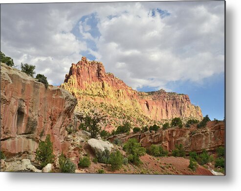 Capitol Reef National Park Metal Print featuring the photograph Hanks Butte in Capitol Reef by Ray Mathis