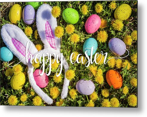 Easter Bunny Metal Print featuring the photograph Happy Easter by Teri Virbickis