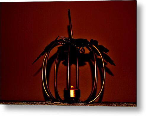 Candle Metal Print featuring the photograph Happy Halloween by Eileen Brymer