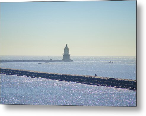 Harbor Metal Print featuring the photograph Harbor of Refuge Lighthouse Lewes Delaware by Bill Cannon