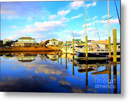 Art Metal Print featuring the photograph Harbour Reflections by Shelia Kempf