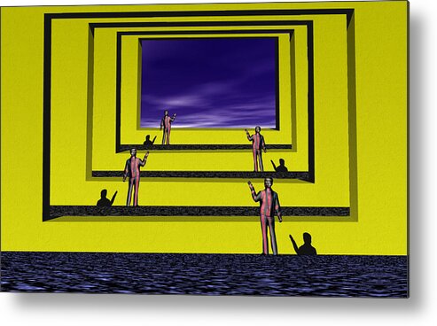 Harlequin Metal Print featuring the photograph Harlequin Shadows by Mark Blauhoefer