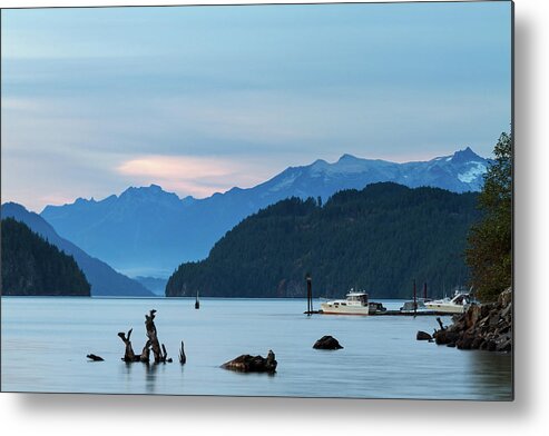 Mountains Metal Print featuring the photograph Harrison Lake and Breakenridge by Michael Russell