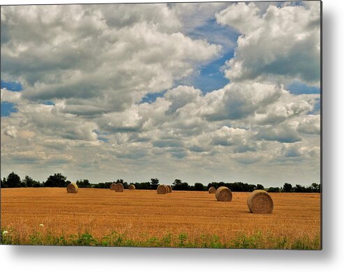 Hay Metal Print featuring the photograph Hay Field by Thomas Shockey