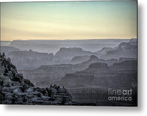 Grand Canyon Metal Print featuring the photograph Hazy Day Grand Canyon National Park 1 of 5 by Chuck Kuhn