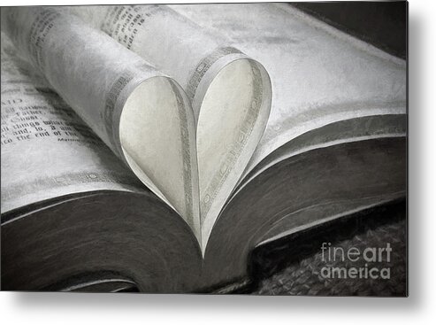 Book Metal Print featuring the photograph Heart Of The Book by Sharon McConnell