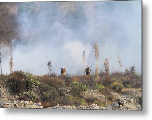 Fire Metal Print featuring the photograph Heated Battle by Shoal Hollingsworth