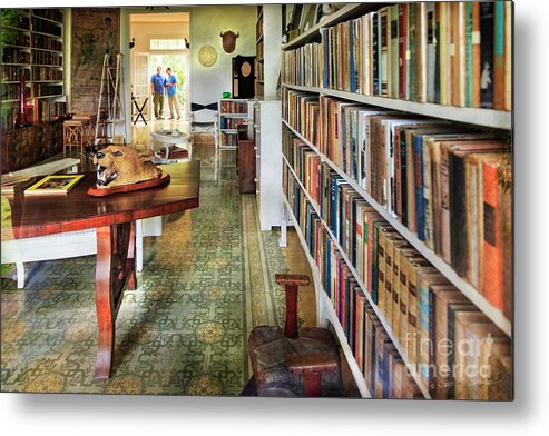 Tranquility Metal Print featuring the photograph Hemingways' Cuba House Library No.8 by Craig J Satterlee