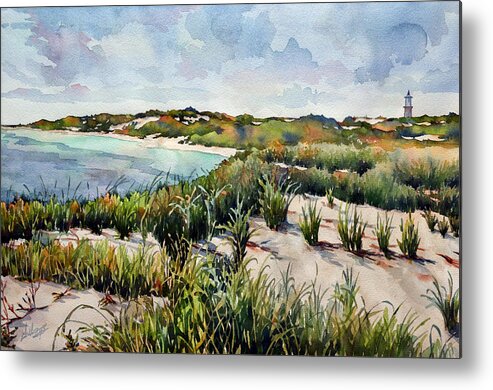 #delawarebeaches #beach Metal Print featuring the painting Henlopen Dunes by Mick Williams