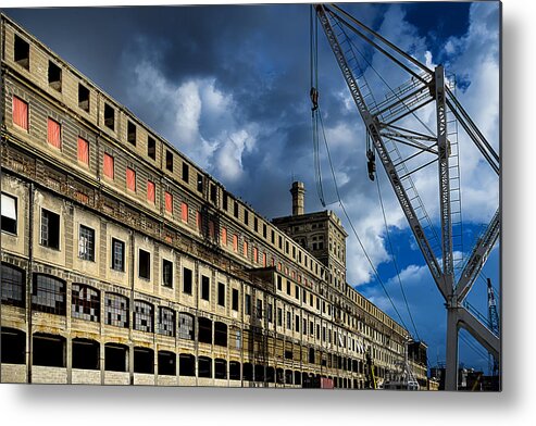 Luoghi Abbandonati Metal Print featuring the photograph HENNEBIQUE SILOS 2 Industrial Archeology Abandoned Places by Enrico Pelos