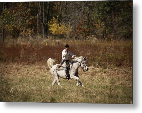 Running Metal Print featuring the photograph Here At Shooters Roost by Kathryn Cornett