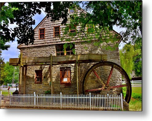 Herr's Grist Mill Metal Print featuring the photograph Herr's Grist Mill by Lisa Wooten