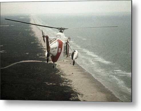 Hh-52a Metal Print featuring the photograph HH-52A Beach Patrol by Steven Sparks