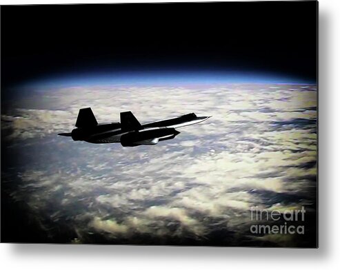 Sr71 Metal Print featuring the digital art High and Mighty by Airpower Art