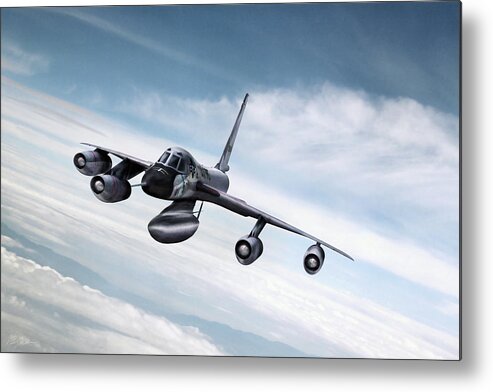 Aviation Metal Print featuring the digital art High And Mighty by Peter Chilelli