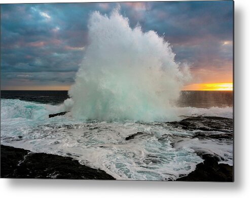 High Surf Metal Print featuring the photograph High Surf Explosion by Christopher Johnson