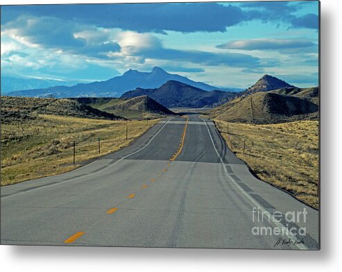 Heart Mountain Metal Print featuring the photograph Highway To Heart Mountain-Signed-#3468 by J L Woody Wooden