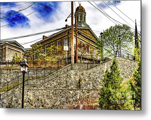 Stone Metal Print featuring the photograph Hilltop Stairs by William Norton