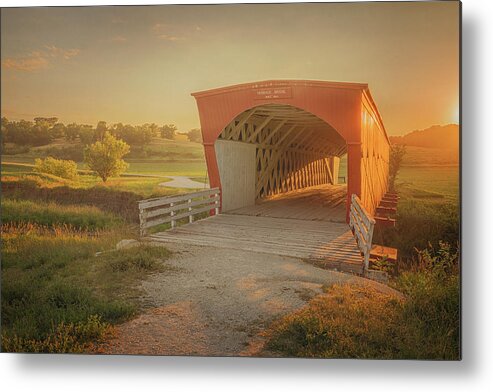Hogback Bridge Metal Print featuring the photograph Hogback Covered Bridge by Susan Rissi Tregoning