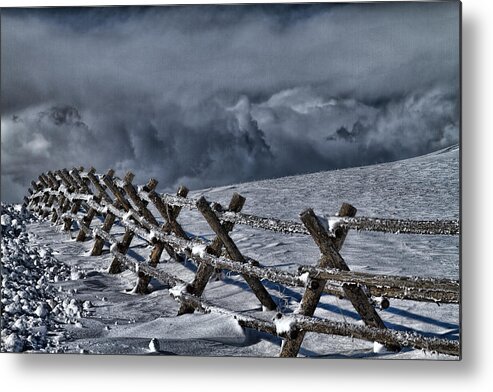 Landscape Metal Print featuring the photograph Holding Back the Storm by Alana Thrower