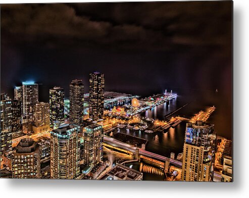 Chicago Metal Print featuring the photograph Holiday Navy Pier by Raf Winterpacht