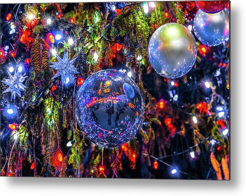 Christmas Metal Print featuring the photograph Holiday Tree Ornaments by Chris Lord