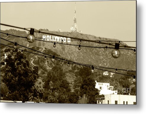 Hollywood Metal Print featuring the photograph Hollywood sign on the hill 4 by Micah May