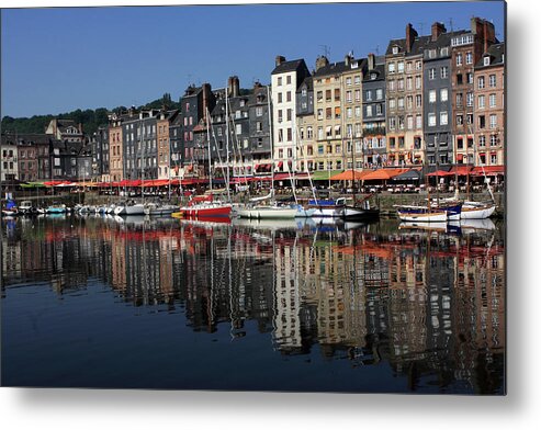 France Metal Print featuring the photograph Honfleur Harbour, Normandy, France by Aidan Moran