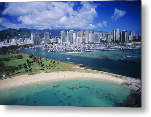 Above Metal Print featuring the photograph Honolulu, Oahu by Dana Edmunds - Printscapes