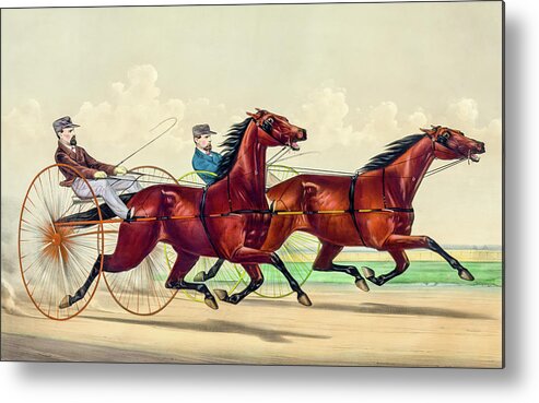 David Letts Metal Print featuring the photograph Horse Carriage Race by David Letts