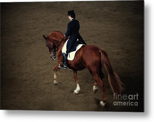 Horse Metal Print featuring the photograph Horse Dressage by Dimitar Hristov