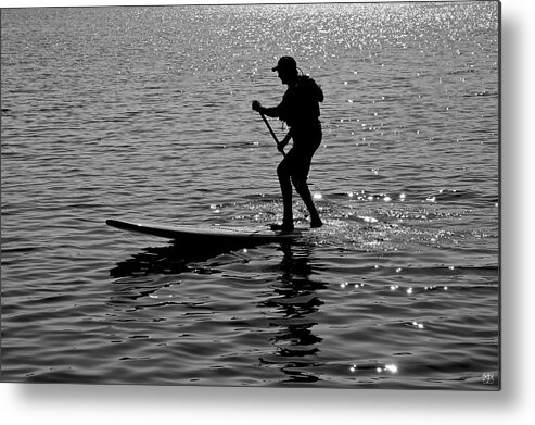 Stand Up Paddleboard Metal Print featuring the photograph Hot Moves on a SUP by John Meader