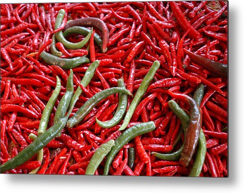 Peppers Metal Print featuring the photograph Hot Peppers by Kevin Oke