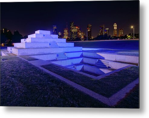 Houston Metal Print featuring the photograph Houston Police Officer Memorial by Tim Stanley