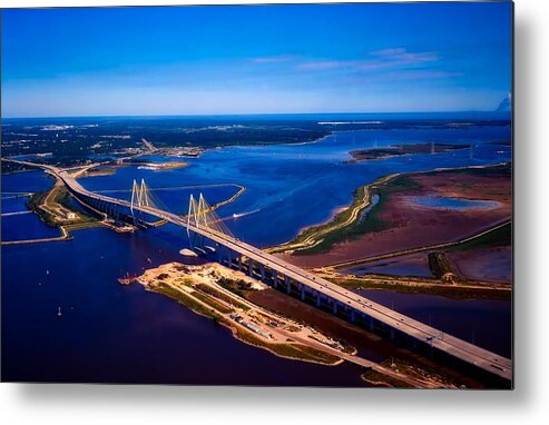 Houston Metal Print featuring the photograph Houston Shipping Channel by Mountain Dreams