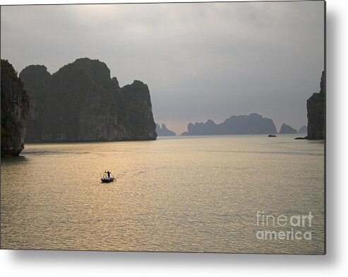 Hu Long Bay Metal Print featuring the photograph Hu Long Bay by J L Woody Wooden