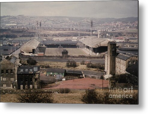  Metal Print featuring the photograph Huddersfield Town - Leeds Road - Aerial View 1 - 1970s by Legendary Football Grounds