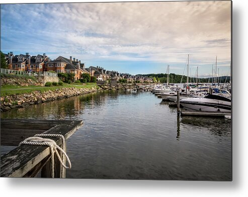 July 2016 Metal Print featuring the photograph Hudson Valley Dock by Frank Mari