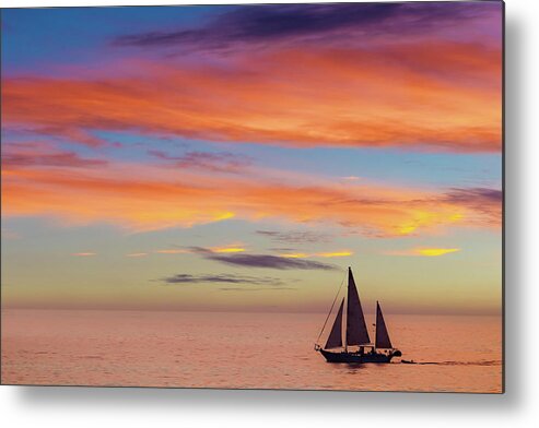 Beach Metal Print featuring the photograph I Will Sail Away, and Take your Heart With Me by Peter Tellone