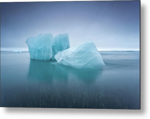 Iceland Metal Print featuring the photograph Icebergs by Jorge Maia