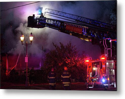 Fire Metal Print featuring the photograph Ict - Burning by Brian Duram