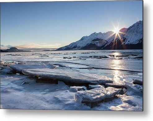 Alaska Metal Print featuring the photograph Icy Chilkat Sunset by Michele Cornelius
