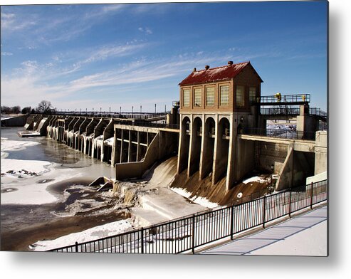 Oklahoma Metal Print featuring the photograph Icy Overholser by Lana Trussell